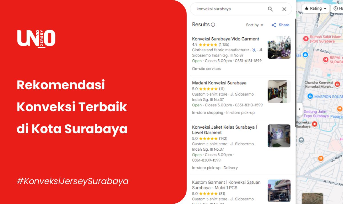 Konveksi Surabaya: Rekomendasi Terbaik + Spesialis Jersey Custom dari Uno Jersey - Uno Jersey